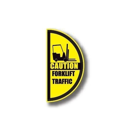 Ergomat 17in x 30in HALF SIGNS - Caution Forklift Traffic Left DSV-SIGN 510 #0632LEFT -UEN